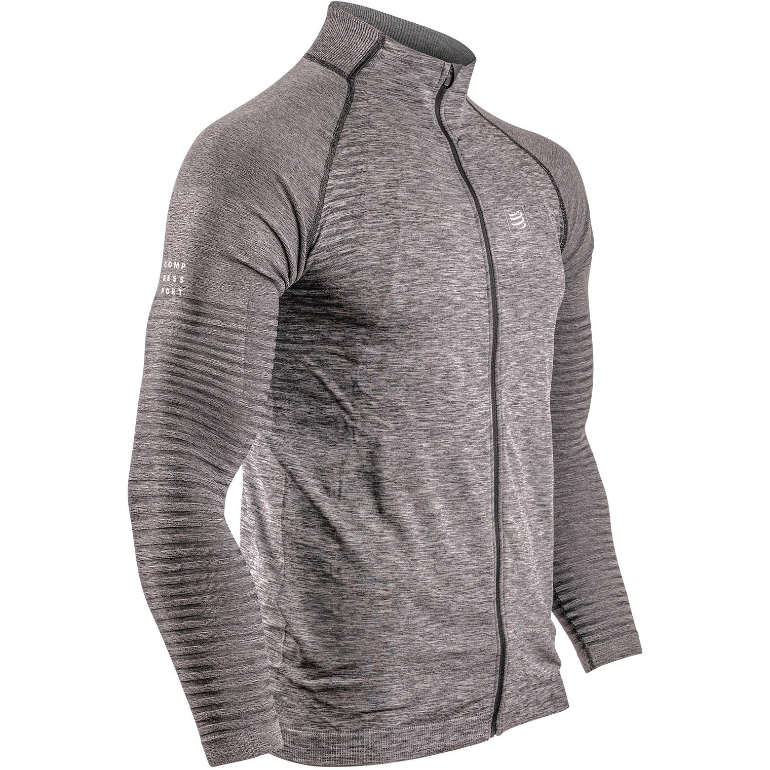 Світшот Compressport Seamless Zip Sweatshirt, Grey Melange