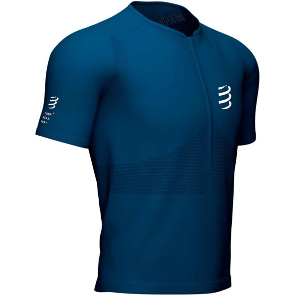 Футболка Compressport Trail Half-Zip Fitted SS Top, SS2021