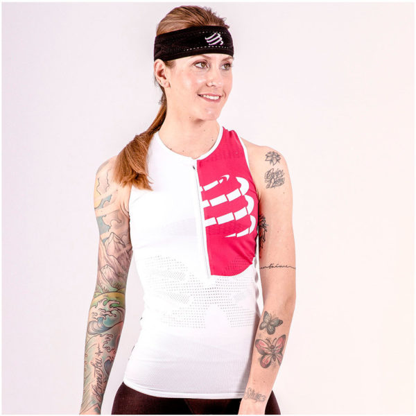 Майка жіноча Compressport Triathlon Postural Ultra Tank Top W, White