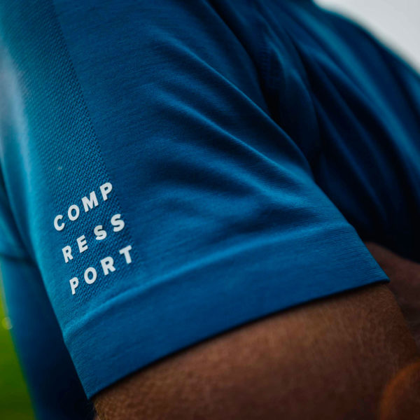 Футболка Compressport Training SS Tshirt, Blue Lolite