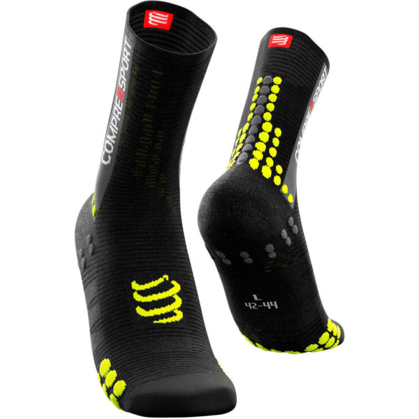 Шкарпетки компресійні Compressport Pro Racing Socks V3.0 Bike, Black/Acid Yellow