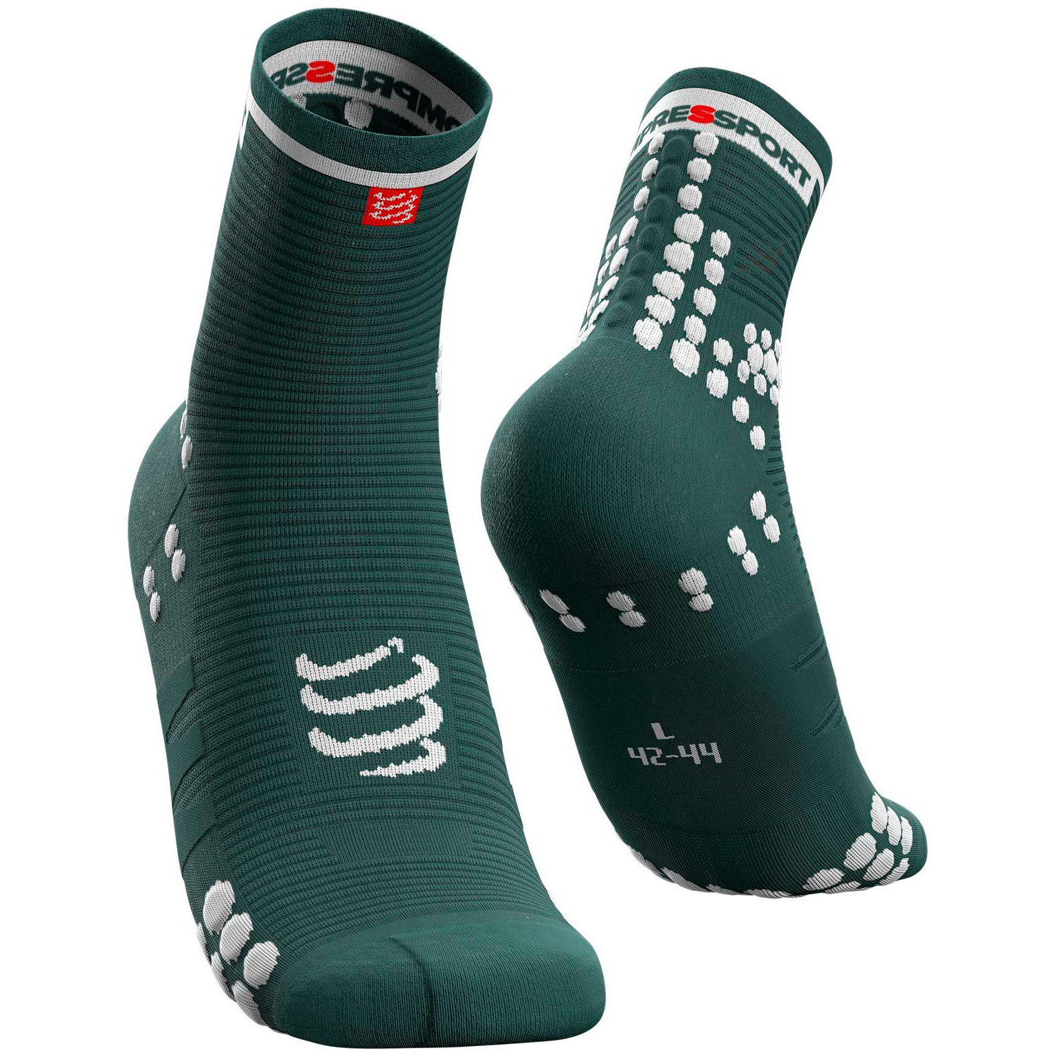 Шкарпетки компресійні Compressport Pro Racing Socks V3.0 Run High, Silver Pine/White