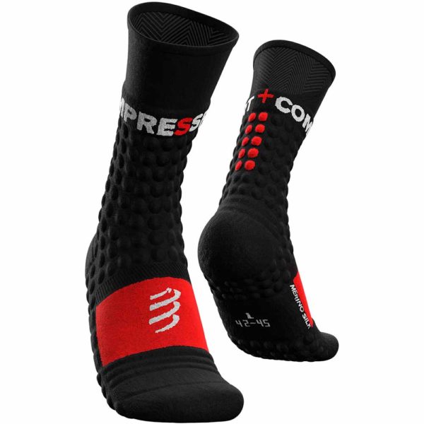 Шкарпетки компресійні Compressport Pro Racing Socks Winter Run, Black/Red