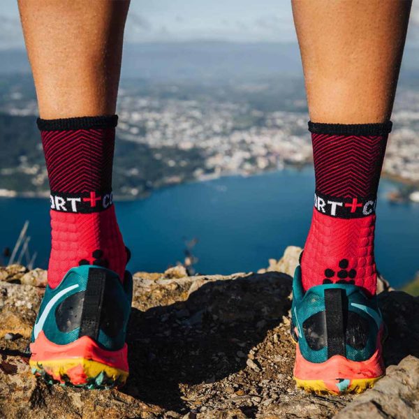 Шкарпетки компресійні Compressport Pro Racing Socks Winter Trail, Red/Black